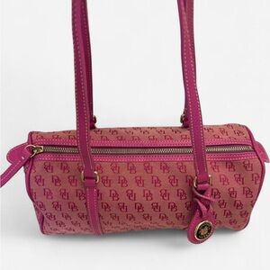 Dooney & Bourke Pink Monogram Barrel Shoulder Bag